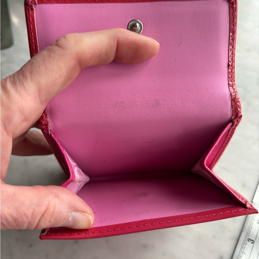 Coach Pink and Red Bifold Wallet - Picture 7 of 7
